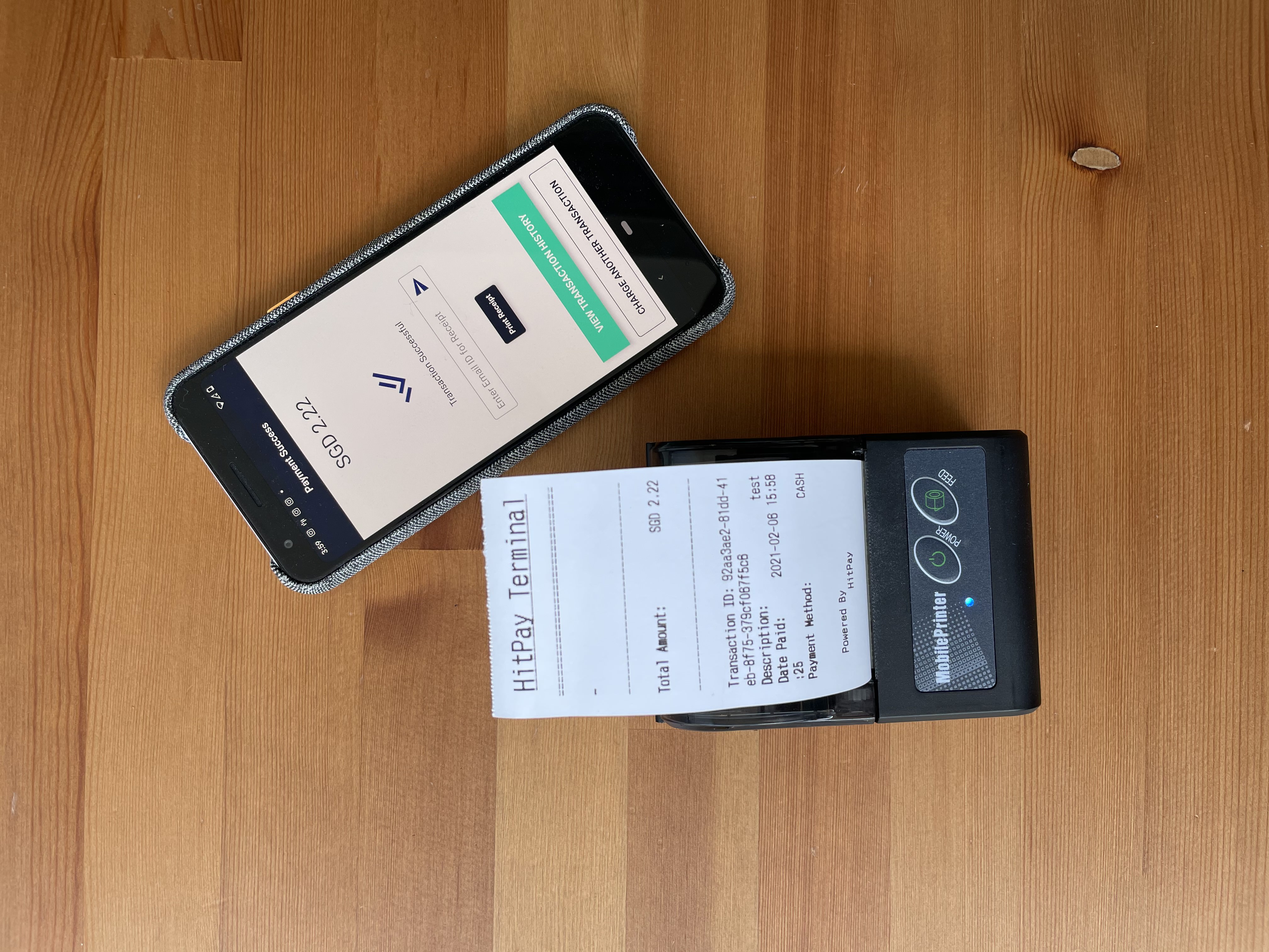 iphone credit card terminal with printer